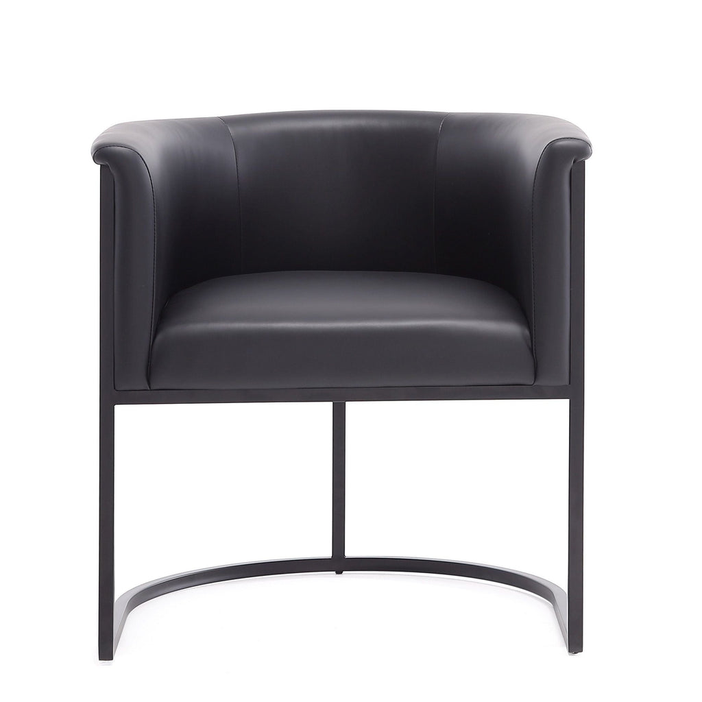 Cosmopolitan Dining Chair with Geometric Metal Frame - Multiple Colors