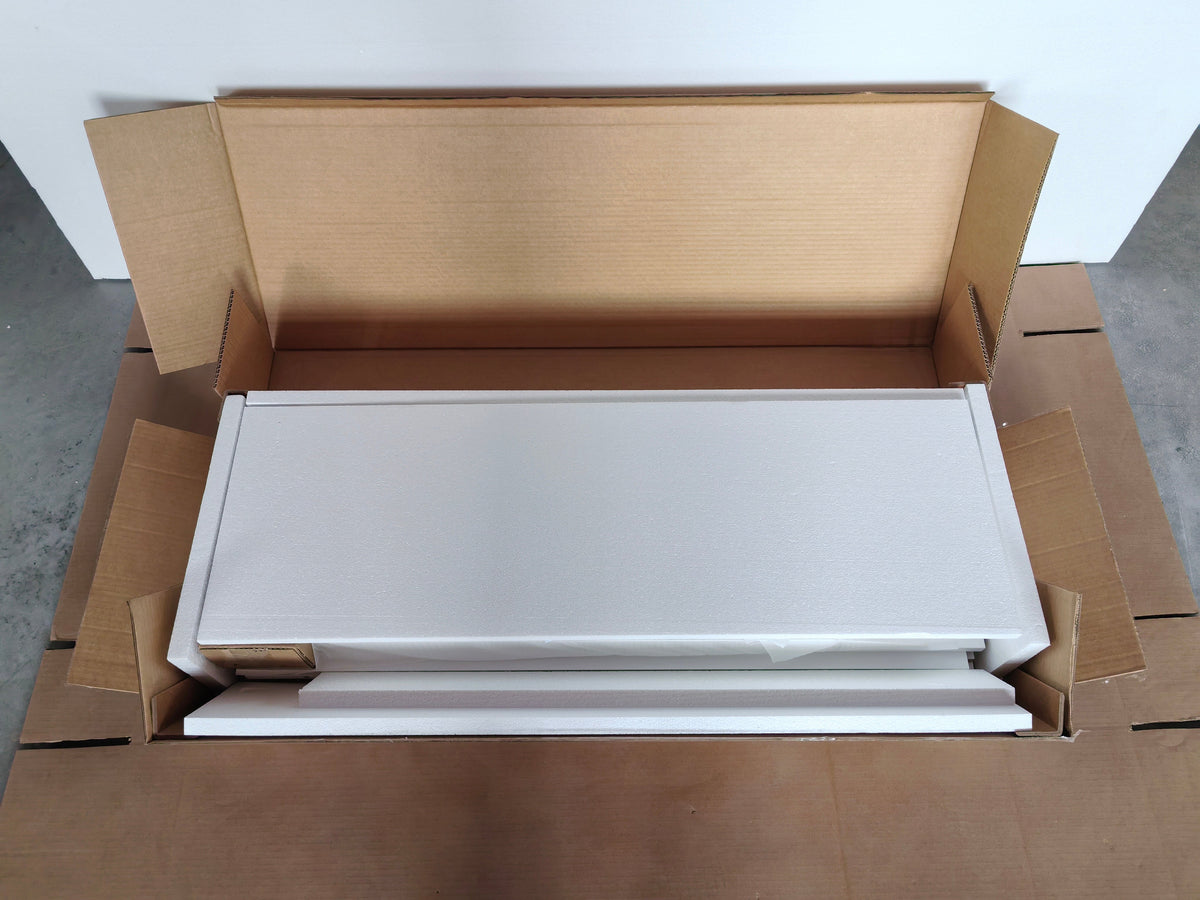 Narrow Console Table with Drawers and Storage Shelf - White