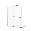Frameless Shower Door Single Sliding with Adjustable Zinc Roller Rail - Chrome