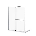 Frameless Shower Door Single Sliding with Adjustable Zinc Roller Rail - Chrome
