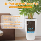 Tall Planters Set with Auto Watering and Water Level Monitor - Polypropylene
