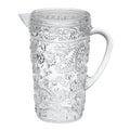 Unbreakable Plastic Water Pitcher with Lid and Spout - White