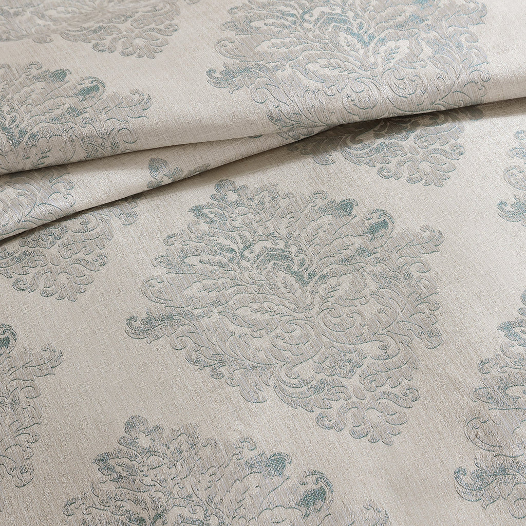 Medallion Jacquard Comforter Set with Decorative Pillows – Serene Blue