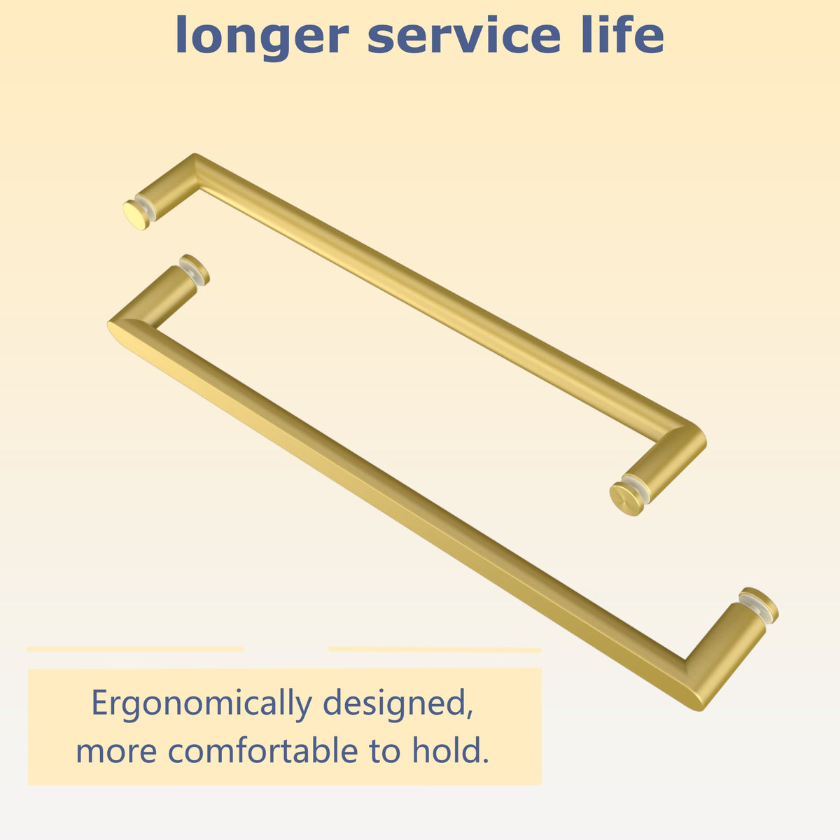 Brushed Gold Frameless Shower Door with Adjustable Width - 60" W x 76" H