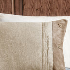 Tan Faux Suede Comforter Set with Lodge Style - California King