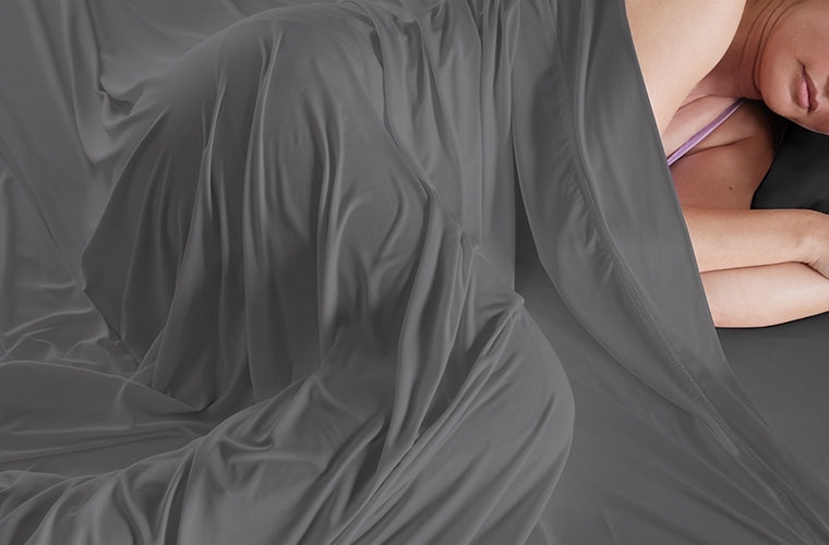 Grey Split Head King Sheet Set with Moisture-Wicking Dri-Tec - Split Head King