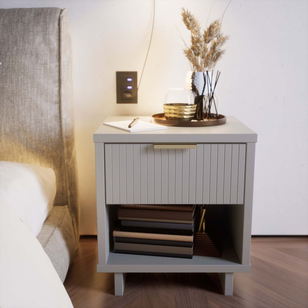Granville Nightstand with 1 Drawer - Solid Wood Modern Accent Nightstand - Multiple Colors