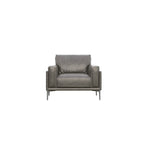 Transitional Fabric Arm Chair with Relaxed Seating - Dark Gray