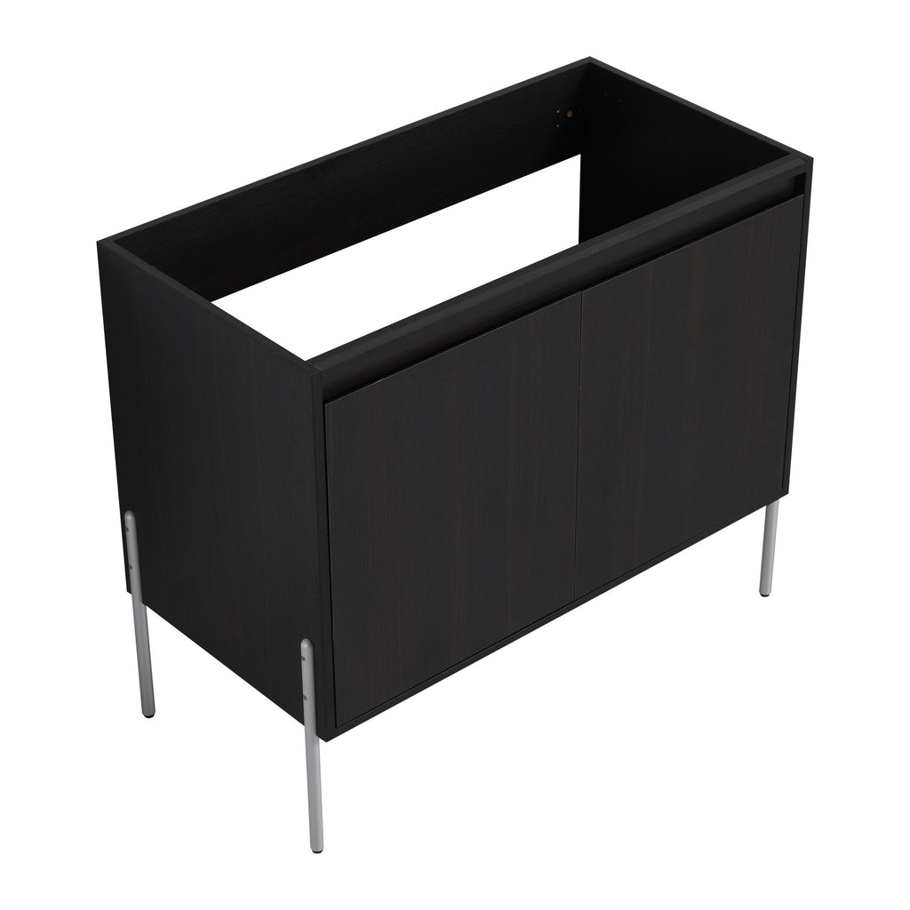 Freestanding Bathroom Vanity with Soft Close Cabinet Doors - Light or Dark Brown
