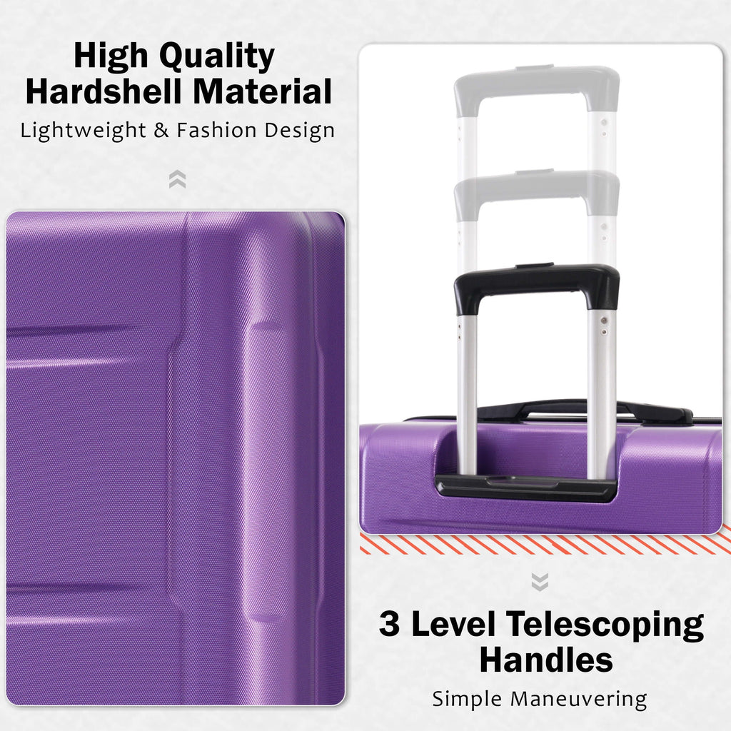 Expandable 2 Piece Luggage Set with TSA Lock and Spinner Wheels - Multiple Colors