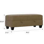 Drason Storage Ottoman with Concealed Storage - Gray or Light Brown