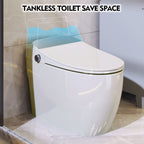 Heated Seat Smart Toilet with Foot Sensor Flush - White