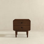 Alexa Night Stand with Solid Wood Construction - Brown