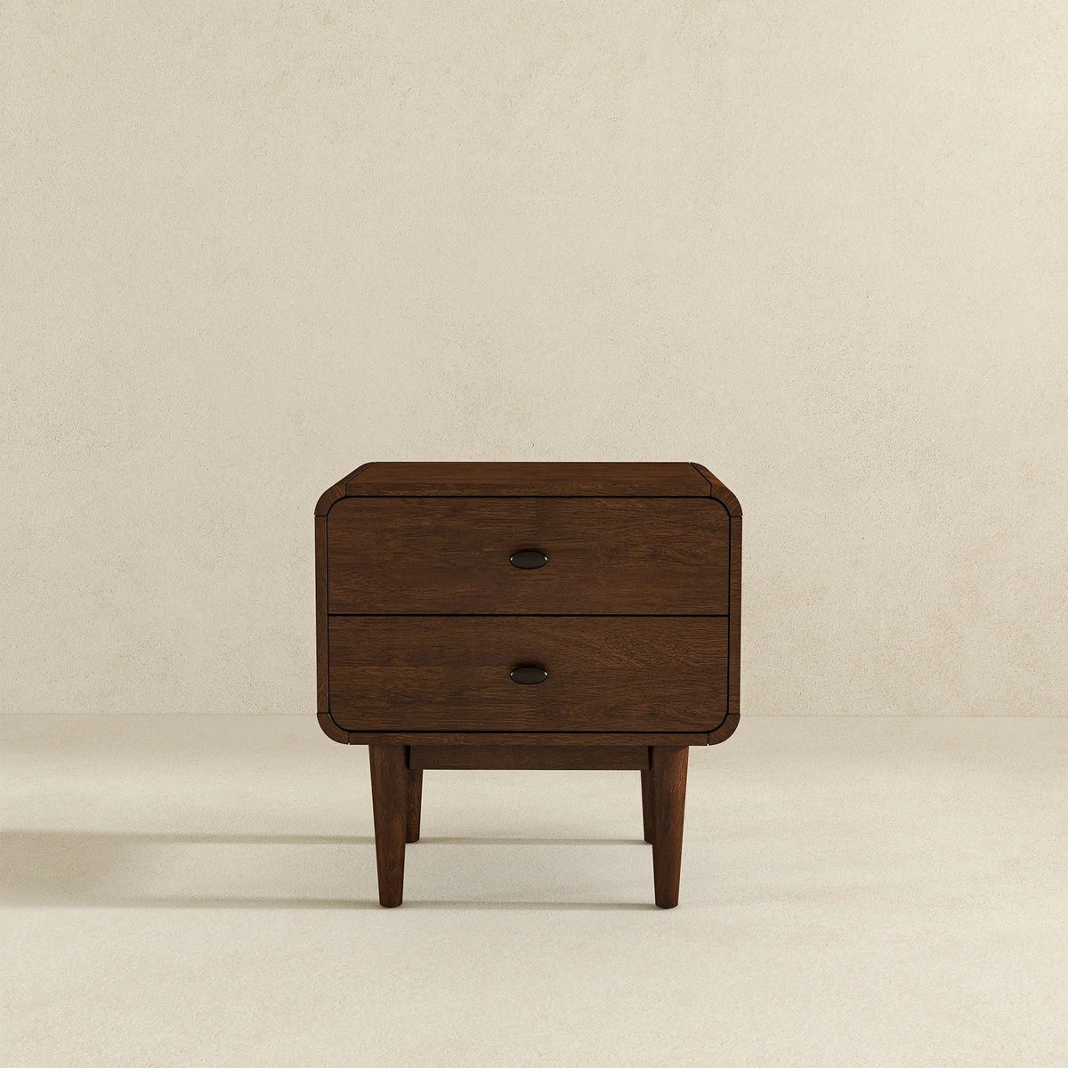 Alexa Night Stand with Solid Wood Construction - Brown