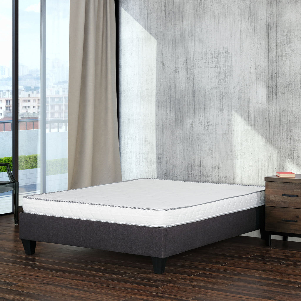 6-Inch Reversible Hybrid Mattress with Pressure Relief and Cooling Technology - White