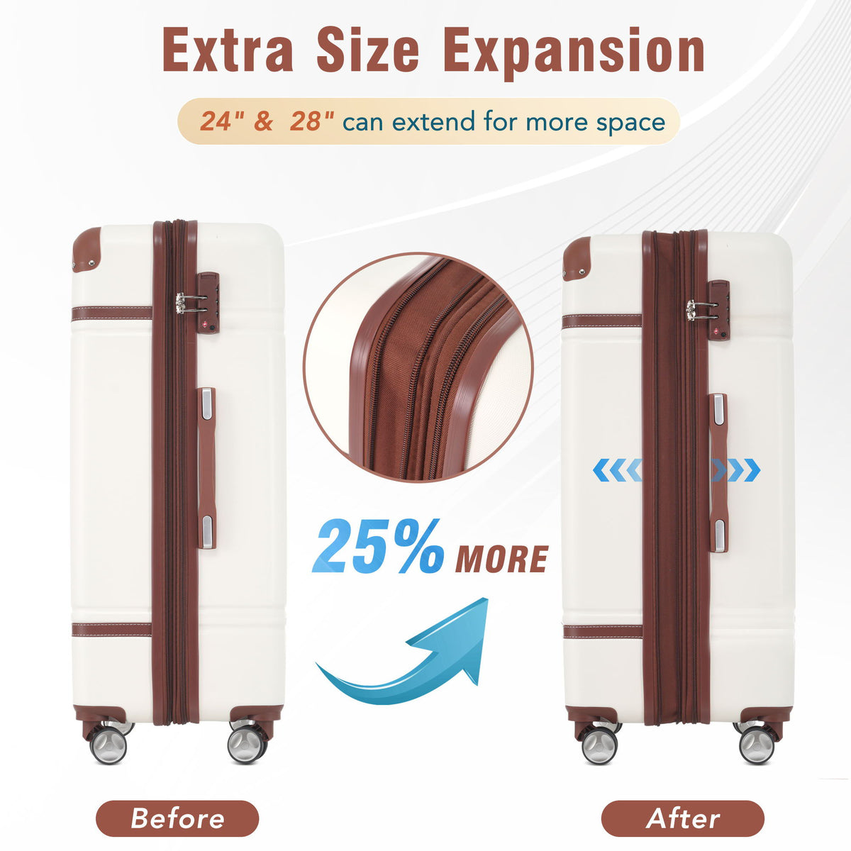 Hardshell Luggage Sets 4 Pieces with TSA Lock - Lightweight, Multiple Colors
