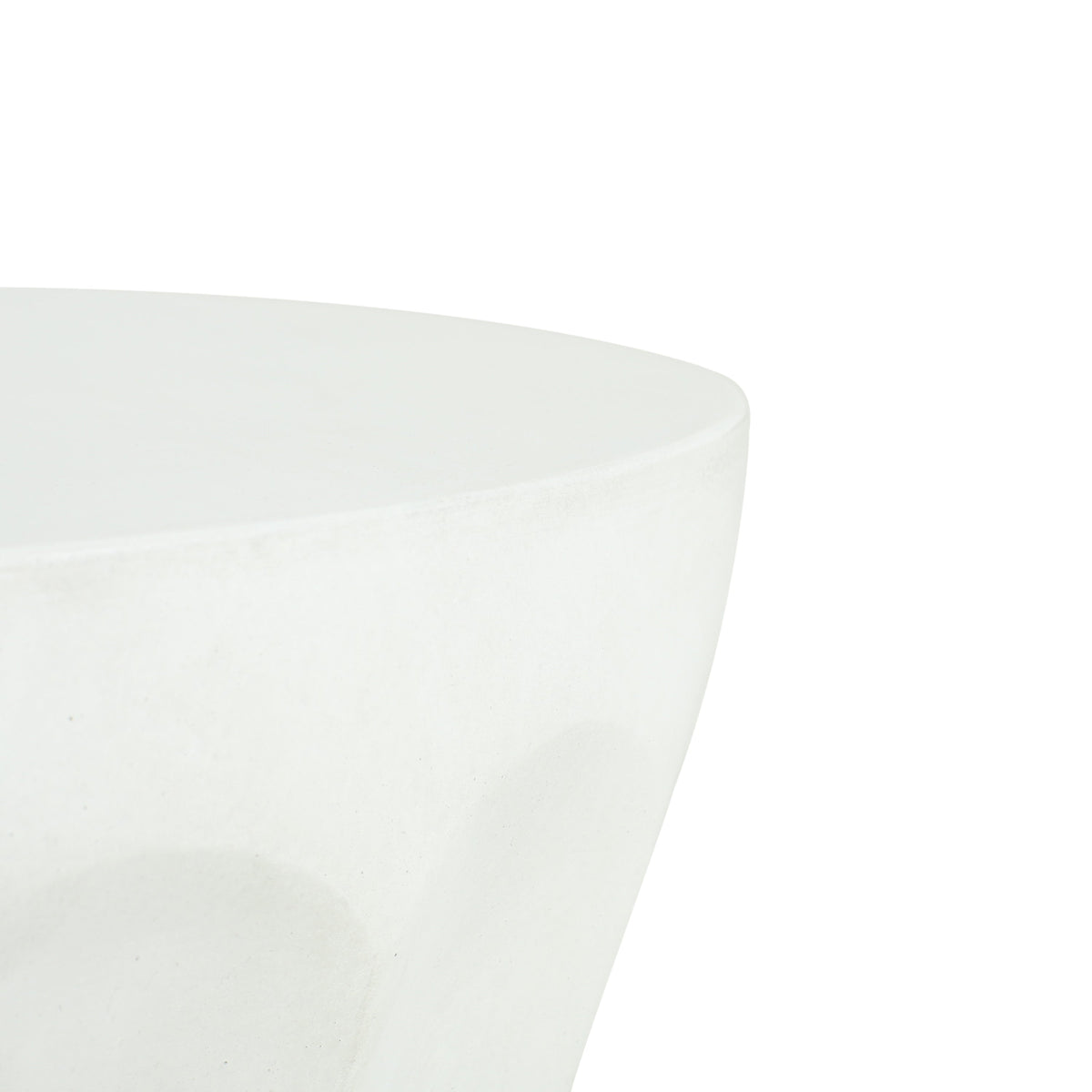Antique White Concrete Outdoor Side Table with Weather-Resistant Durability
