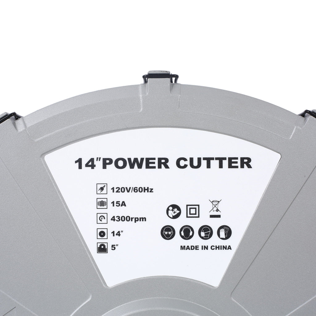 Portable Electric Circular Concrete Saw with 14" Wet/Dry Diamond Blade - Green