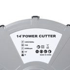 Portable Electric Circular Concrete Saw with 14" Wet/Dry Diamond Blade - Green