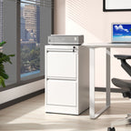 Steel Vertical File Cabinet with Lock – Multiple Sizes - Black or White