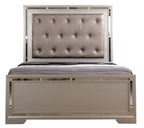 Alana Panel Bed with Modern Stylish Design - Pearl Silver