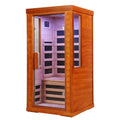 1 Person Far Infrared Sauna Room with LCD Touch Control - Solid Wood