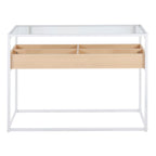 Contemporary Coffee Table with Tempered Glass Top - Beige or Dark Brown