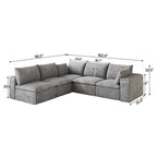 Cloud Sofa with Removable Cushion - Corduroy Fabric
