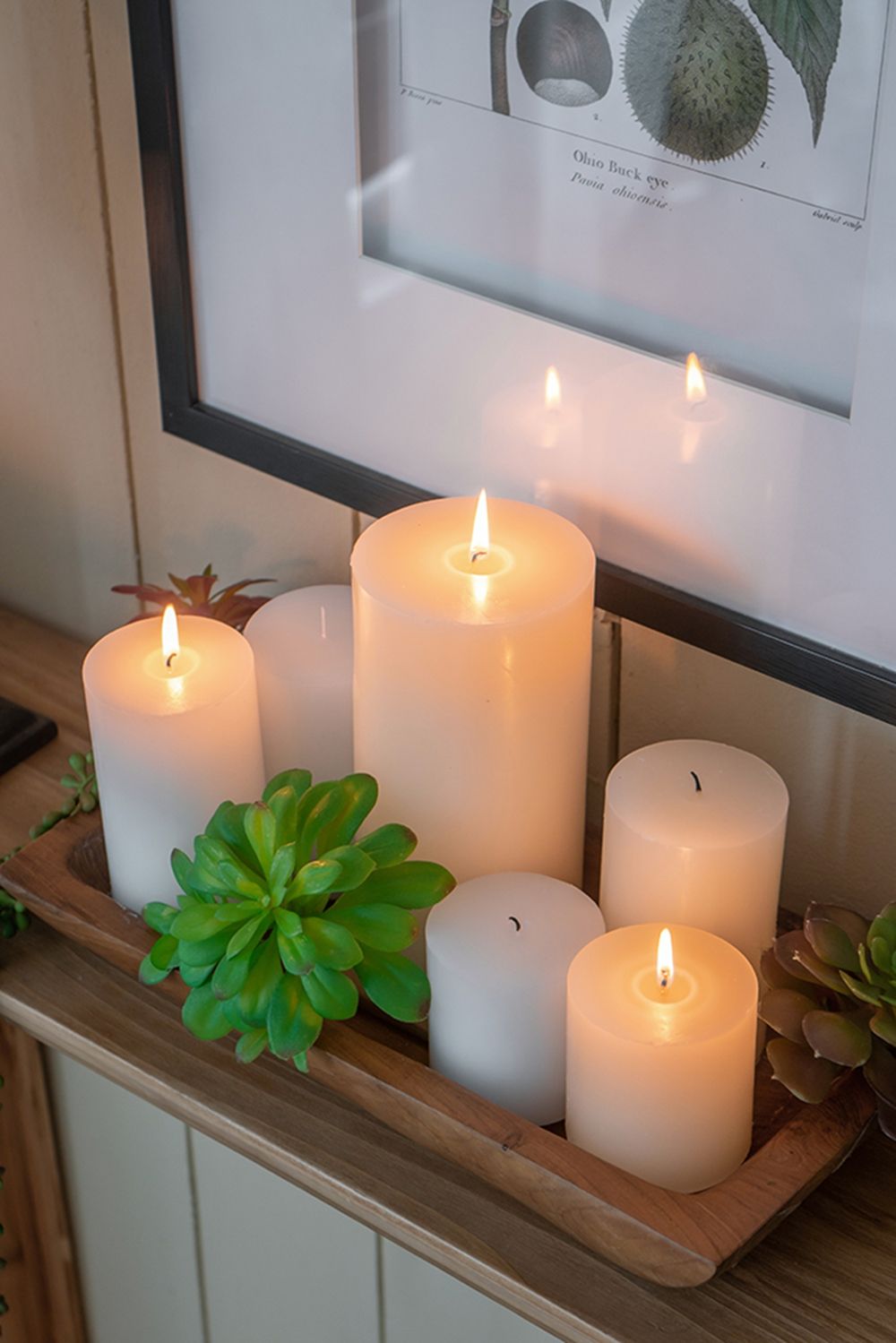 Unscented Soy Wax Candle Set of 2 with Eco-Friendly Material - White or Beige