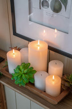 Unscented Soy Wax Candle Set of 2 with Eco-Friendly Material - White or Beige