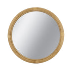Woven Rattan Decorative Round Mirror