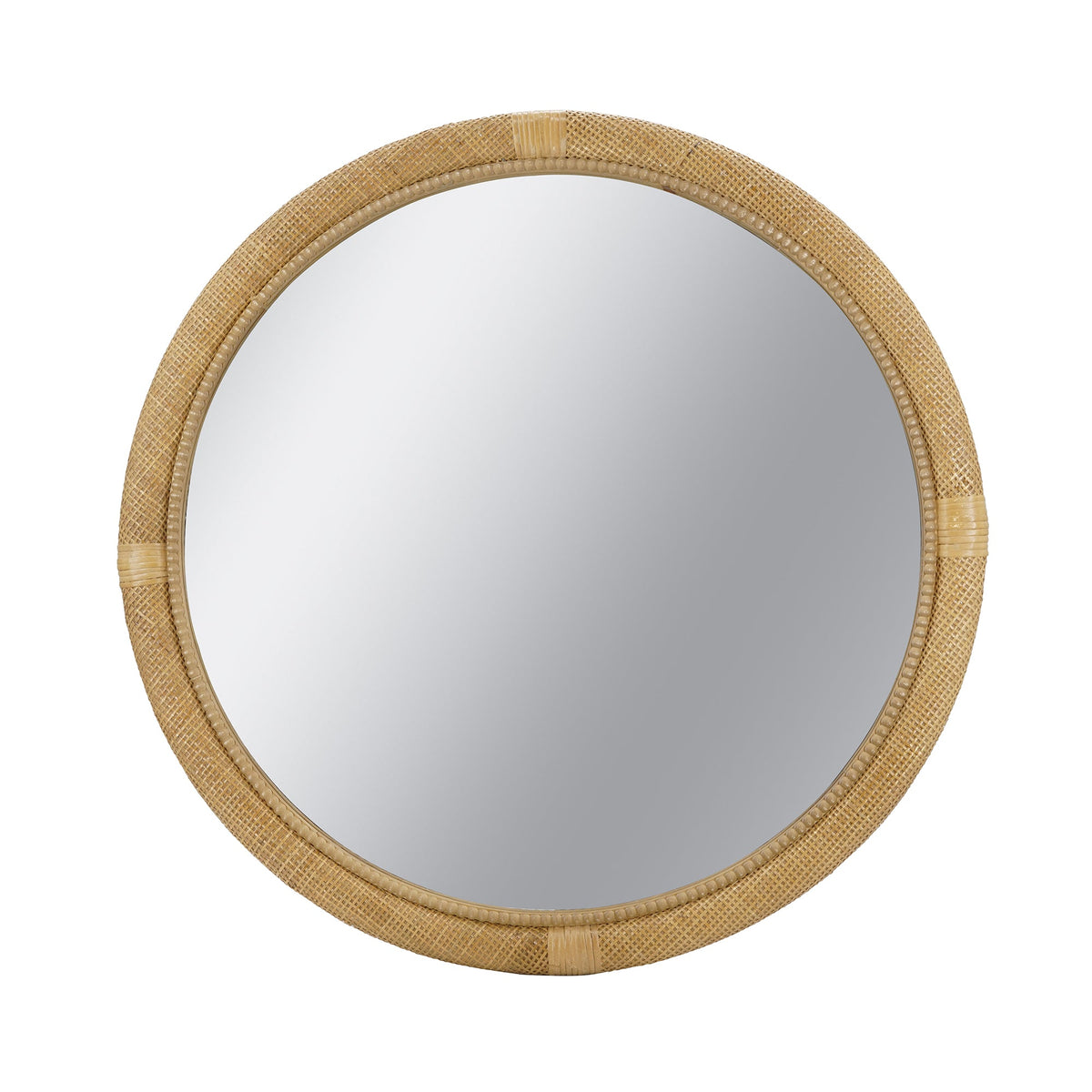 Woven Rattan Decorative Round Mirror