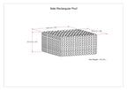 Patterned Grey Melange Square Accent Pouf with Polystyrene Fill - Grey