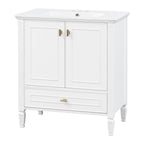 Freestanding Vanity with Drawer & Soft Close Doors - Green or White