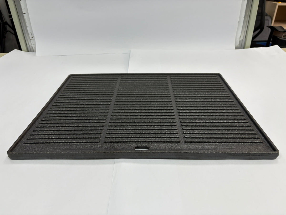 Square Cast Iron Griddle Pan with Reversible Grill - Black
