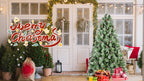 8 Ft Full-Bodied Pre-Decorated Pinecone Christmas Tree with Pine Cones - Green