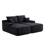69" Cloud Sectional Couch with Double Chaise - Fabric