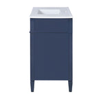 Blue Bathroom Vanity with Top Sink and Ample Storage - 36" Wide