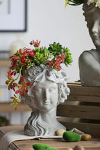 Cement Bust Wall Planter - Indoor & Outdoor Decor