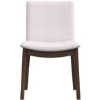 Mid-Century Modern Solid Wood Dining Chair Set with Fabric Upholstery - Multiple Colors