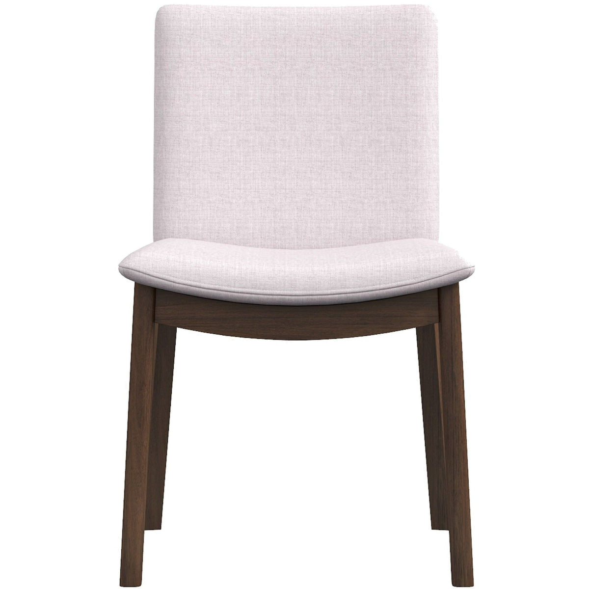 Mid-Century Modern Solid Wood Dining Chair Set with Fabric Upholstery - Multiple Colors