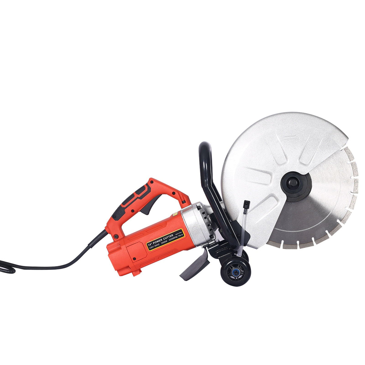 14" Electric Cut Off Saw with Water Line Attachment - Black / Silver