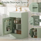 Bathroom Vanity with Sink and Adjustable Shelf - Multiple Colors