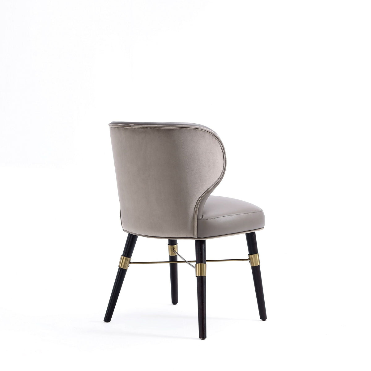 Strine Dining Chair with Wood Frame and Modern Upholstery - Available in Dark Gray or Blue