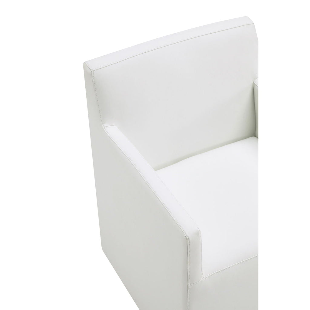 Square Armchair with Upholstered Seat - Available in Multiple Colors
