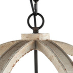 Hanging Light Fixture Chandelier with Adjustable Chain - Light Brown or White