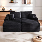 69" Cloud Sectional Couch with Double Chaise - Fabric