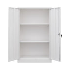Metal Storage Cabinet With Locking Doors And Adjustable Shelf