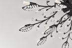 15-Light Chandelier with Crystal Accents - Matte Black