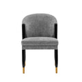 Ola Dining Chair with Solid Elm Wood Frame and High-Density Foam - Beige, Gray, or Dark Gray